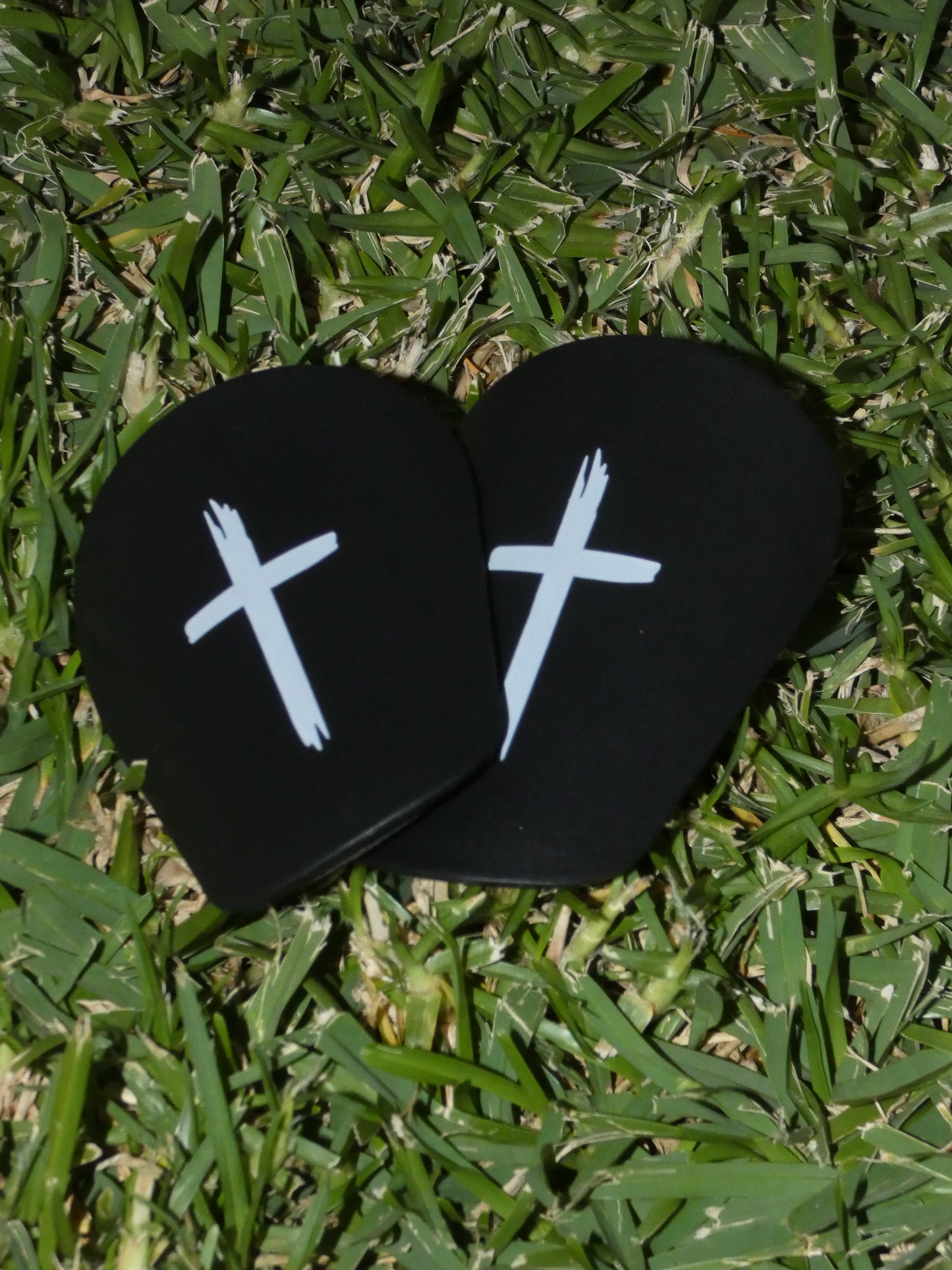 Black Cross Mini Shin Pads
