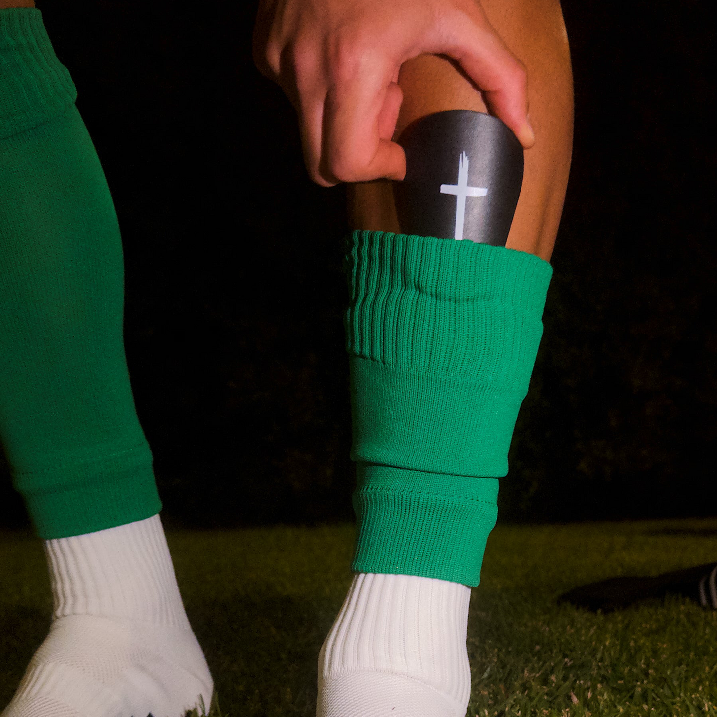 White Cross Mini Shin Pads