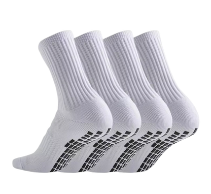 4x Pairs of Plain Grip Socks (white)