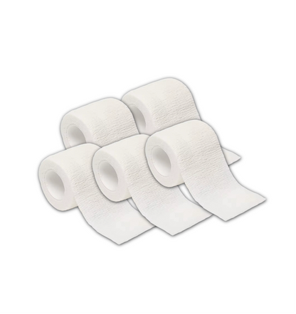 5 white wrist tapes