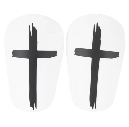 White Cross Mini Shin Pads
