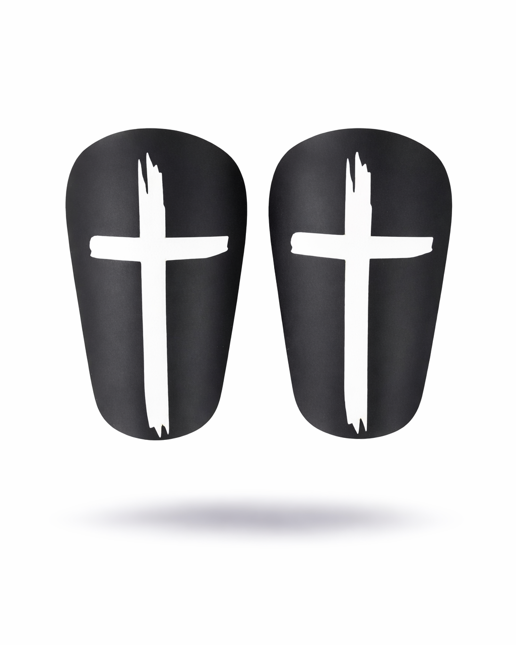 Black Cross Mini Shin Pads