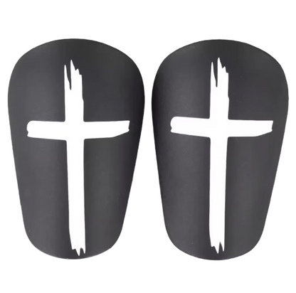Black Cross Mini Shin Pads